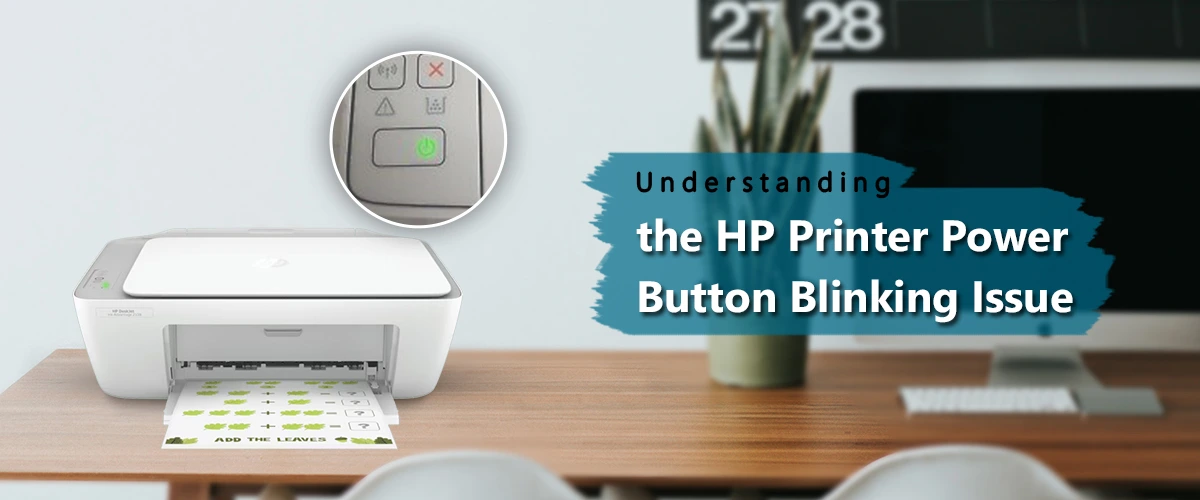 hp printer power button blinking